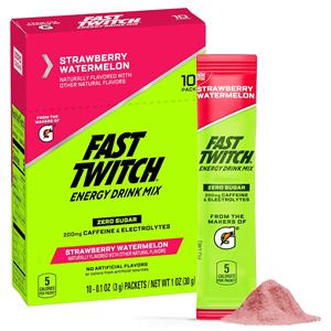 Fast Twitch Energy Powder Strawberry Watermelon Packet 12/Ca