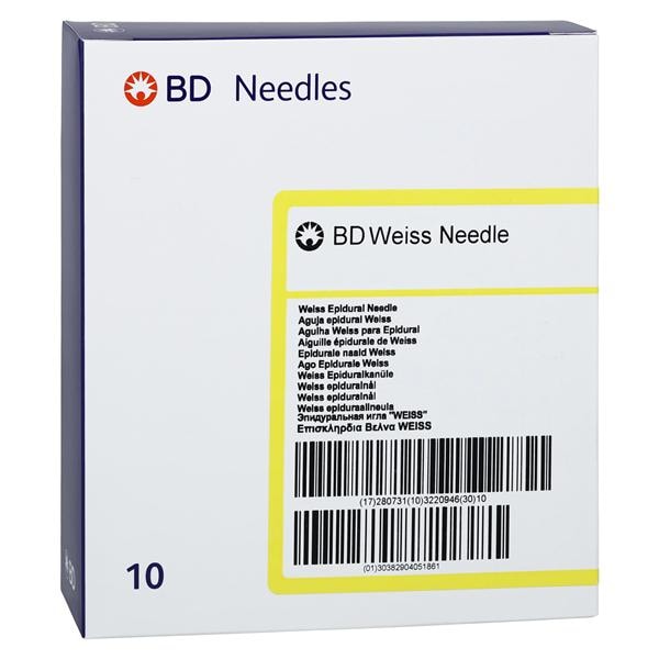 Perisafe Weiss Tuohy Epidural Needle 20g 3-1/2