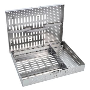 Flip-Top Instrument Cassette Stainless Steel Silver 15 Instruments Ea