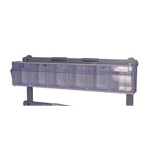 Classic Tilt Bin Clear Plastic With Rail Clips Ea