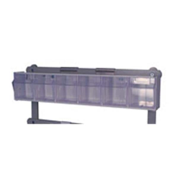 Classic Tilt Bin Clear Plastic With Rail Clips Ea