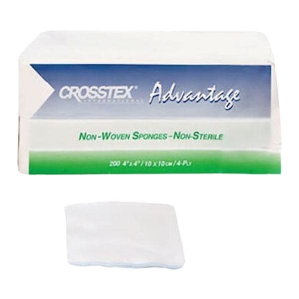 Advantage Rayon/Polyester Blend Non-Woven Sponge 4x4" 4 Ply Non-Sterile Sq LF