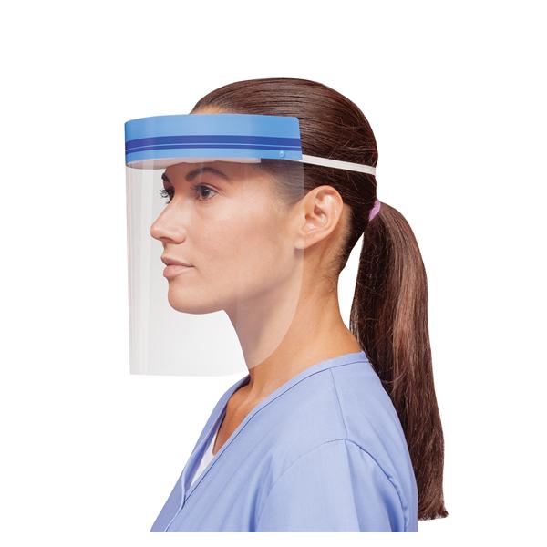Face Shield Clear / Blue Disposable 18/Ca