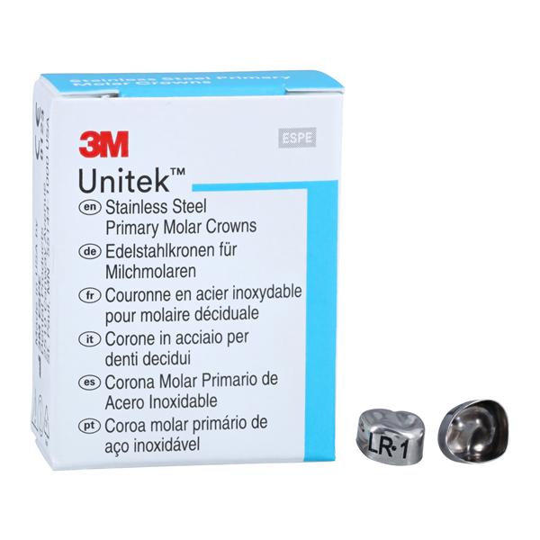 3M™ Unitek™ Crowns Size 1 1st Primary Lower Right Molar Replacement Crowns 5/Bx