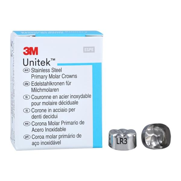 3M™ Unitek™ Crowns Size 3 2nd Primary Lower Right Molar Replacement Crowns 5/Bx