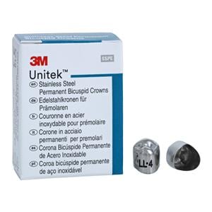 3M™ Unitek™ Crowns Size 4 1st Perm LLB Replacement Crowns 5/Bx
