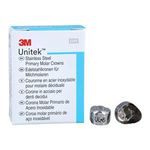 3M™ Unitek™ Crowns Size 6 1st Primary Upper Left Molar Replacement Crowns 5/Bx