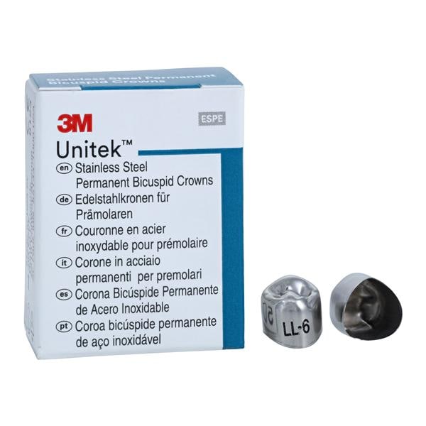 3M™ Unitek™ Crowns Size 6 1st Perm LLB Replacement Crowns 5/Bx
