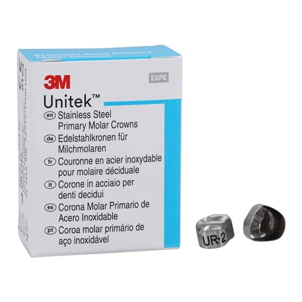 3M™ Unitek™ Crowns Size 2 1st Primary Upper Right Molar Replacement Crowns 5/Bx