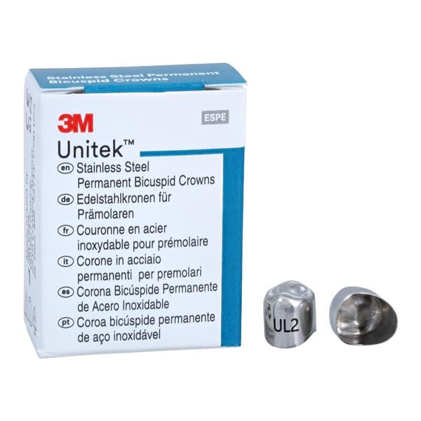 3M™ Unitek™ Crowns Size 2 1st Perm ULB Replacement Crowns 5/Bx