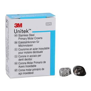 3M™ Unitek™ Crowns Size 2 1st Primary Lower Left Molar Replacement Crowns 5/Bx