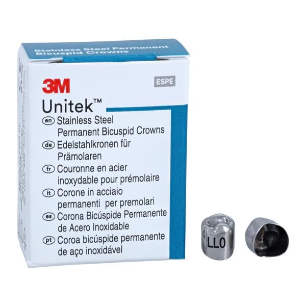 3M™ Unitek™ Crowns Size 0 2nd Perm LLB Replacement Crowns 5/Bx