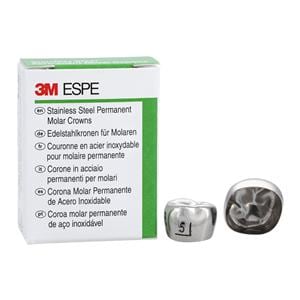 3M Crowns Size 6UR5 1st Permanent Upper Right Molar Replacement Crowns 5/Bx