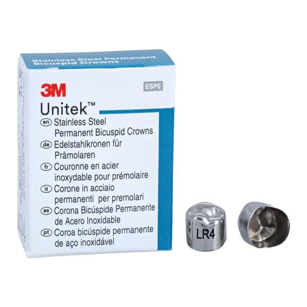 3M™ Unitek™ Crowns Size 4 2nd Perm LRB Replacement Crowns 5/Bx
