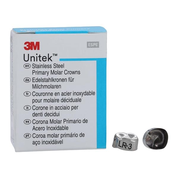 3M™ Unitek™ Crowns Size 3 1st Primary Lower Right Molar Replacement Crowns 5/Bx