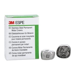 3M Crowns Size 6UR6 1st Permanent Upper Right Molar Replacement Crowns 5/Bx