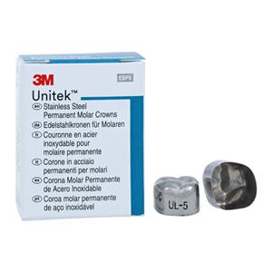 3M™ Unitek™ Crowns Size 5 1st Permanent Upper Left Molar Replacement Crowns 5/Bx