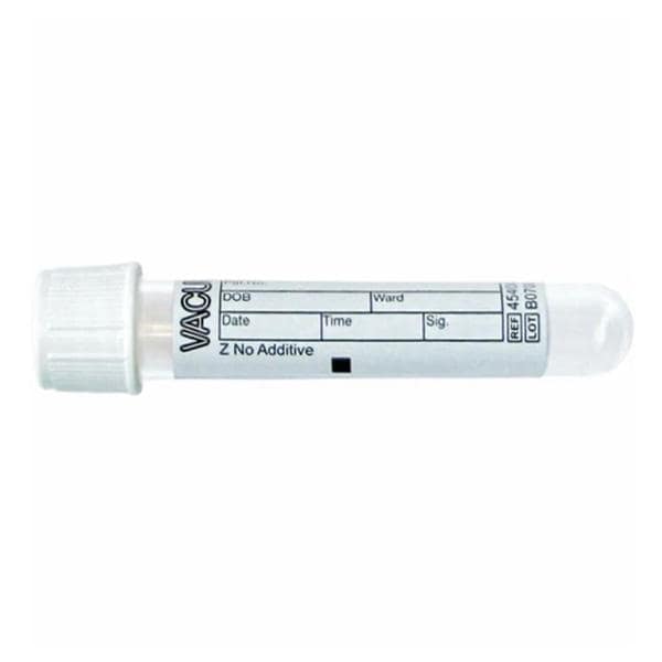 Vacuette Venous Blood Collection Tube White/Black 3mL Pull Cap Plastic 50/Pk, 24 PK/CA