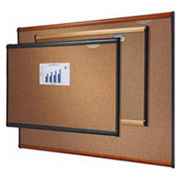 Color Cork Bulletin Board Graphite Finish Frame 2 ft x 3 ft 2'Hx3'W