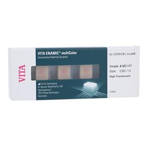 VITA ENAMIC multiColor HT Milling Blocks High Translucency 14 4M2 For CEREC 5/Pk