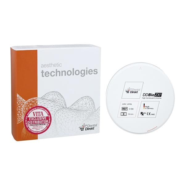 DD Bio ZX Zirconia CAD Disc White 98x14mm Ea