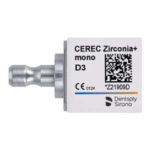 CEREC Zirconia+ Milling Blocks Translucent Mono D3 For CEREC 3/Bx
