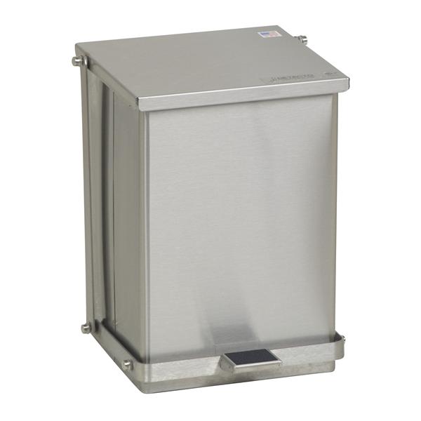 Trash Cn Sm Full-Width Hng Lid Slf-Clsng w/ Biohzd/Infcts Wste Adhsv Labels 1/Ea