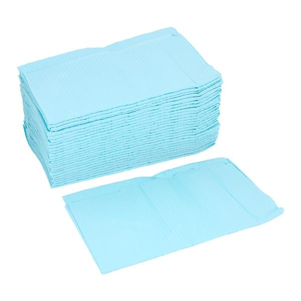 Polygard Patient Towel Tissue / Poly 19 in x 16 in Blue Disposable 500/CA