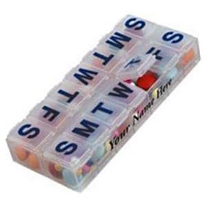 Pill Organizer Plastic Medium/14 Day 5x2-3/8x3/4" 6/Pk
