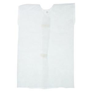 Patient Gown 16.25x13.75" White Small Spunbonded Polypropylene Disposable 25/Bg, 4 BG/CA