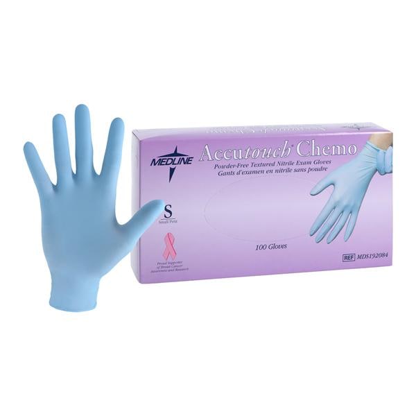 Accutouch Chemo Nitrile Exam Gloves Small Blue Non-Sterile, 10 BX/CA
