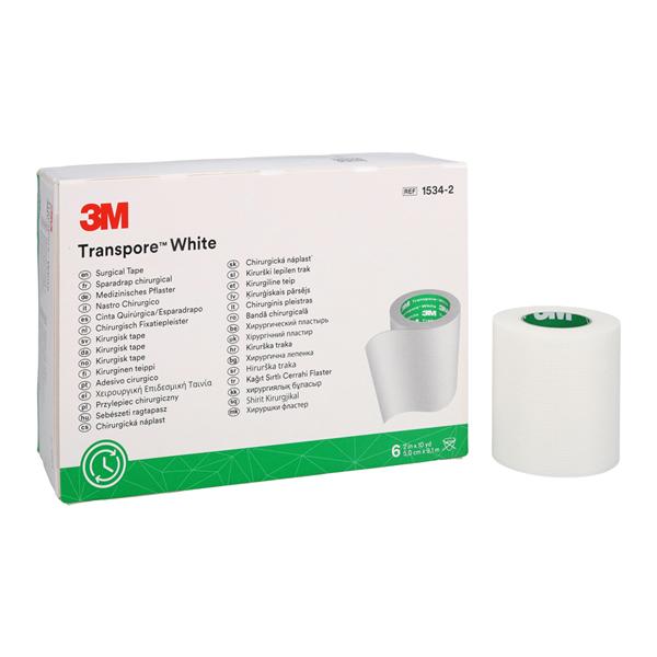 Transpore Surgical Tape Plastic 2"x10yd White Non-Sterile 6/Pk, 10 PK/CA