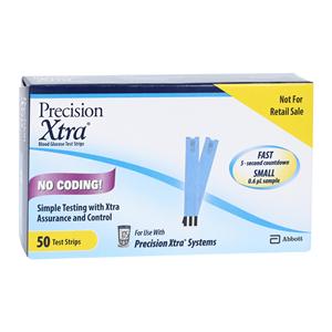 Precision Xtra Glucose Test Strip CLIA Waived 50/Bx