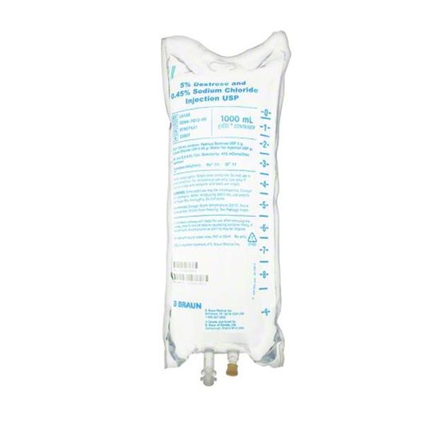 IV Injection Solution Dextrose 10%/Sodium Chloride 0.2% 250mL Plstc Cntn 24/Ca