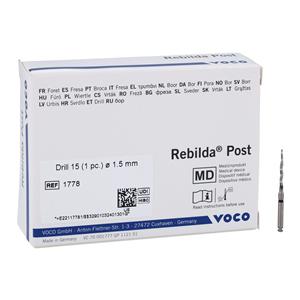 Rebilda Post Post Drill 1.55 mm Diameter 1.5 mm Black Ea