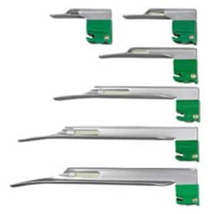 GreenLine/D Laryngoscope Blade Child Miller #2 Fiber Optic Disposable