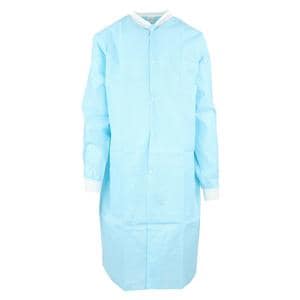 SafeWear High Performance Protective Lab Coat SMS Fabric Medium Soft Blue 12/Bg, 5 BG/CA