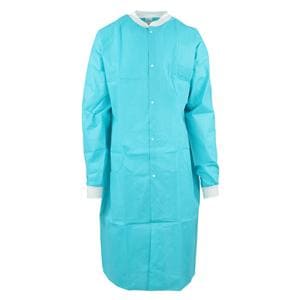 SafeWear High Performance Protective Lab Coat SMS Fbrc XL Tropical Teal 12/Bg