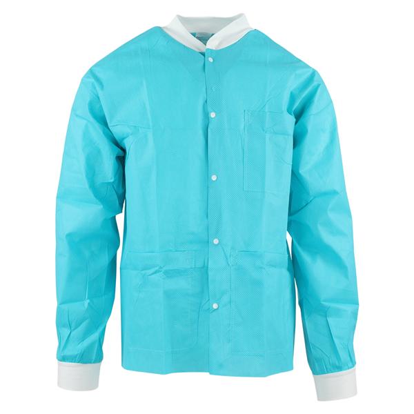 SafeWear Hipster Procedure Lab Jacket SMS PP Fbrc Small Tropical Teal 12/Bg, 5 BG/CA