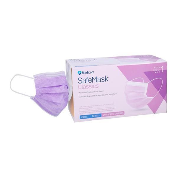 Face Mask Face Mask ASTM Level 1 Violet Adult 50/Bx