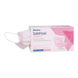 SafeMask Classic Face Mask Face Mask ASTM Level 3 Pink Adult 50/Bx