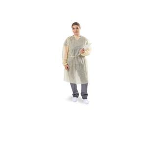 Ritmed Isolation Gown Not AAMI Rated Spnbnd Polypro X-Large Yellow 50/Ca