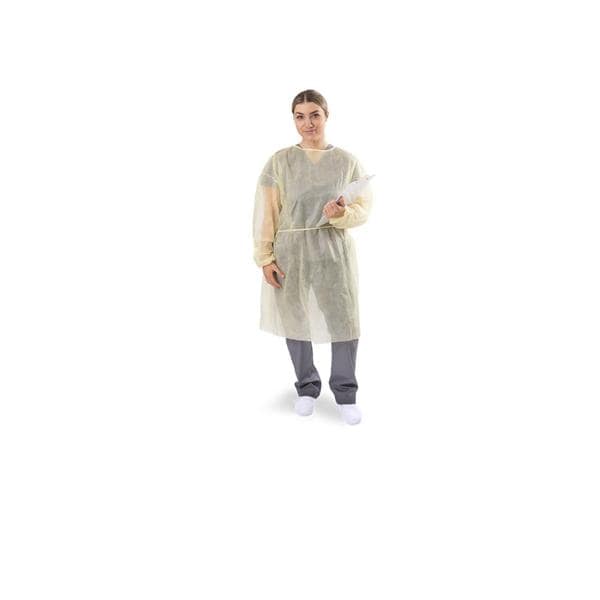 Ritmed Isolation Gown Not AAMI Rated Spnbnd Polypro X-Large Yellow 50/Ca