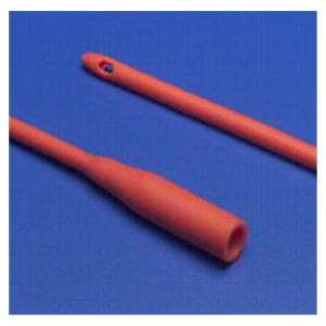 Dover Robinson Intermittent Catheter Rounded Tip Red Rubber 8Fr