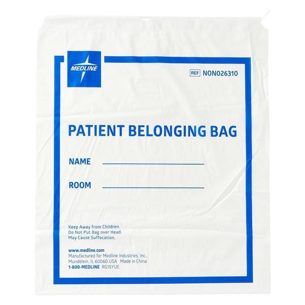 Personal Belongings Bag White Drawstring Closure 18x20
