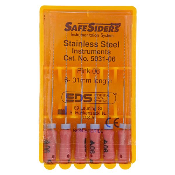 Safesider Hand Reamer 31 mm Size 6 Stainless Steel Pink 0.02 6/Pk