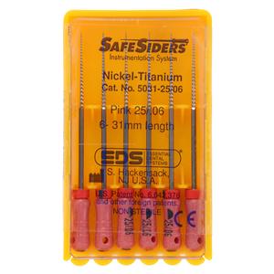 Safesider Hand Reamer 31 mm Size 25 Nickel Titanium Brown 0.06 6/Pk