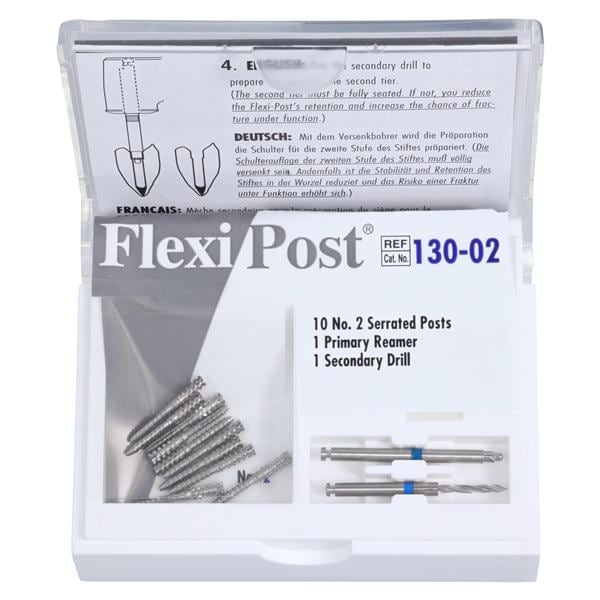 Flexi-Post Posts Stainless Steel Size Blue Parallel Sided 10/Pk