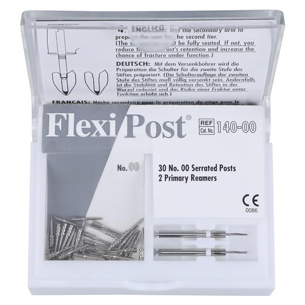 Flexi-Post Posts Stainless Steel Economy Refill Size White Parallel Sided 30/Pk