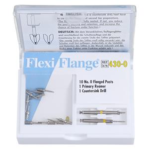 Flexi-Flange Posts Stainless Steel Refill Size Green Parallel Sided 10/Pk